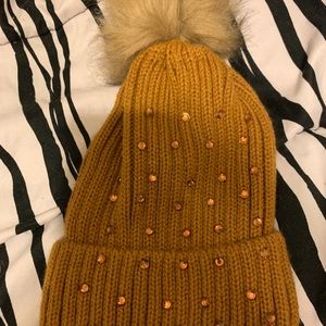 Gold knit hat